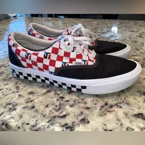 Black white red and blue checkered vans.  Excellent condition.  Men’s Size 9